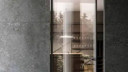 Porta per interni in vetro con telaio in alluminio Style Filomuro di ADL