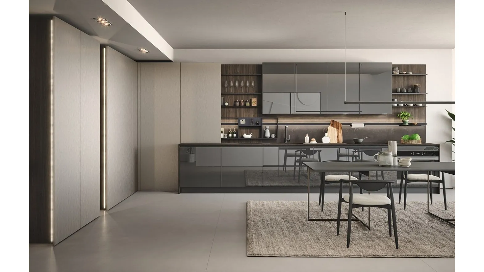 Cucina Moderna lineare Aria Tech 02 di Forma Cucine