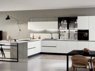 Cucina Moderna con penisola Trend Maniglia Home 04 di Forma Cucine