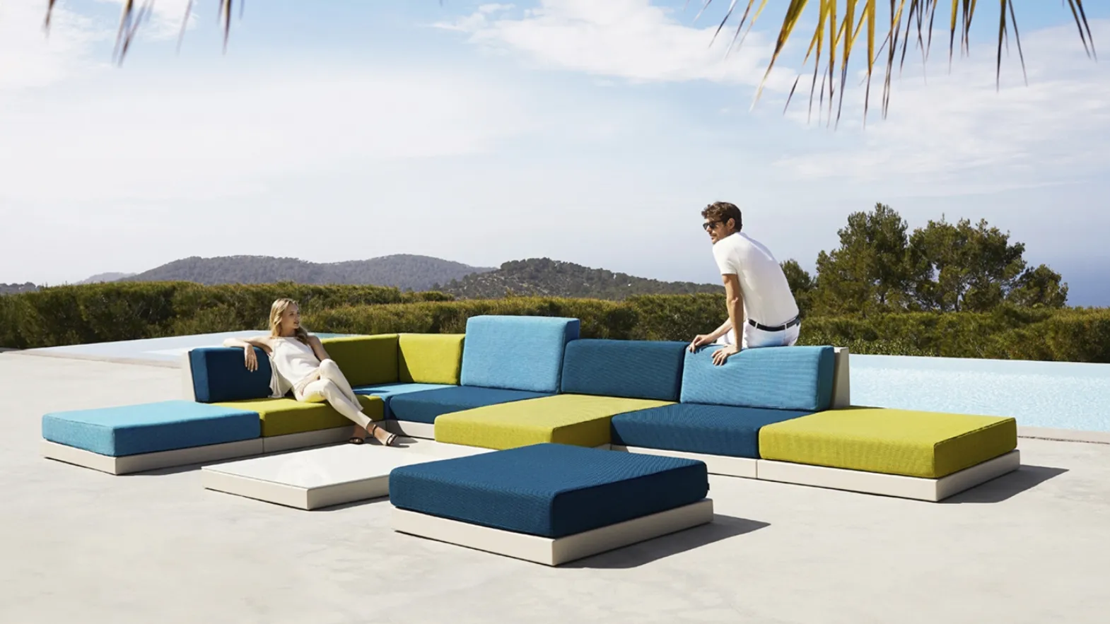 Divano da giardino Pixel Sofa Modular di Vondom